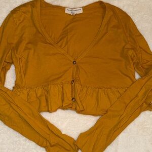 Urban Outfitters Mustard Long Sleeve Top